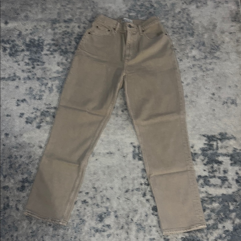 Abercrombie & Fitch High Rise Women Jeans - Tan
